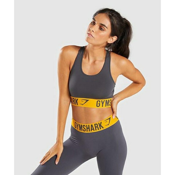 Gymshark Fit Sports Set Charcoal Citrus Yellow - Picture 4 of 4